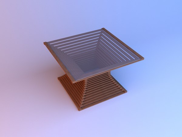 3D Parametric Coffee wood table 3D model model