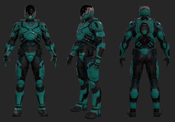 Futuristic soldier 3D model - TurboSquid 1429255