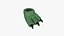 Slippers G01 Green Dino Paw - Costume Character Design 3D model