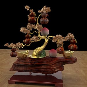 Chinese gourd tree  figure model