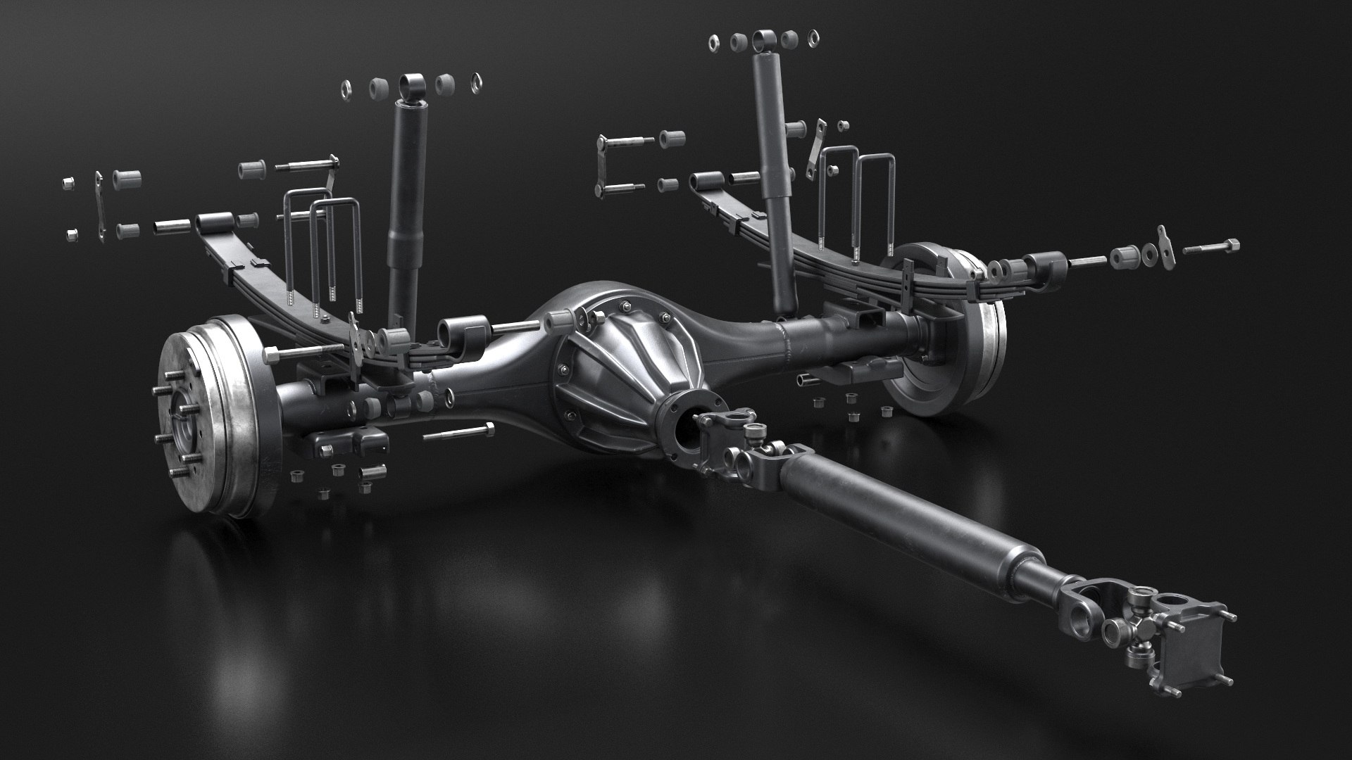 Toyota Hilux Leaf Spring Suspension Exploded View 3D Model - TurboSquid ...