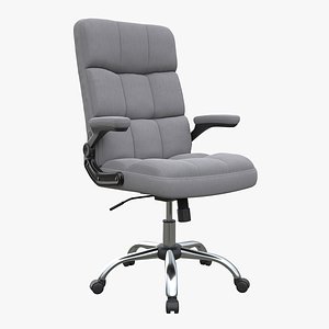 3D Office Chair with armrests and wheels 03 model