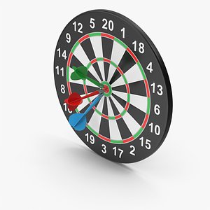 Dartboard With Darts