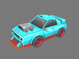 3D cartoon car