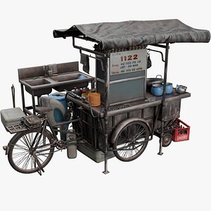 asian food cart pbr 4k 3D