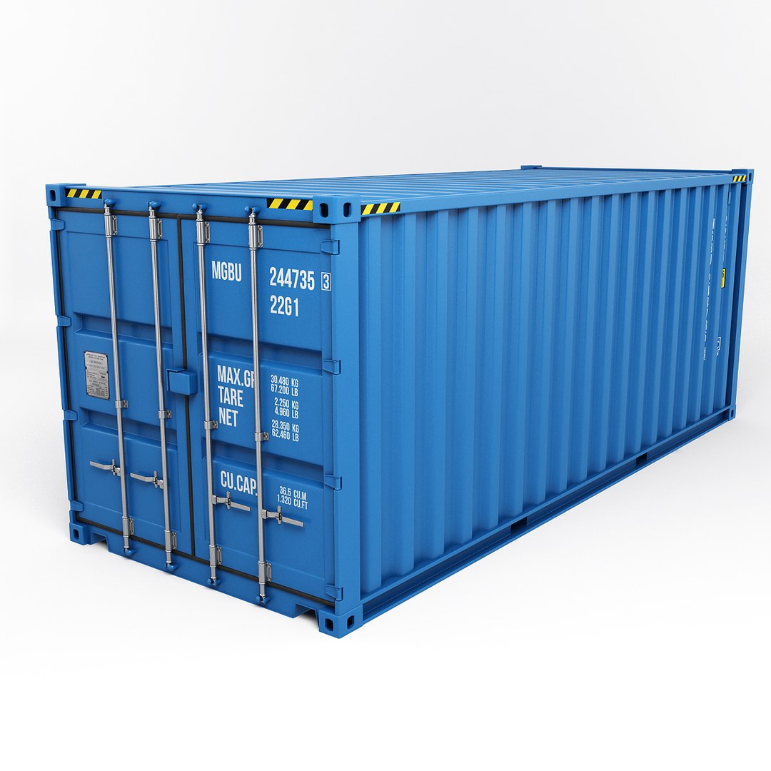 3d model container 20ft