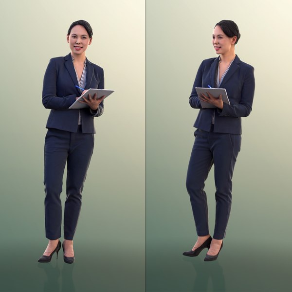 3D model 10551 Bao - Business Woman Taking Notes