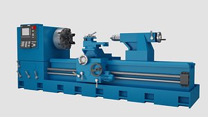 industrial lathe 3D