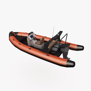 3D inflatable motorboat model