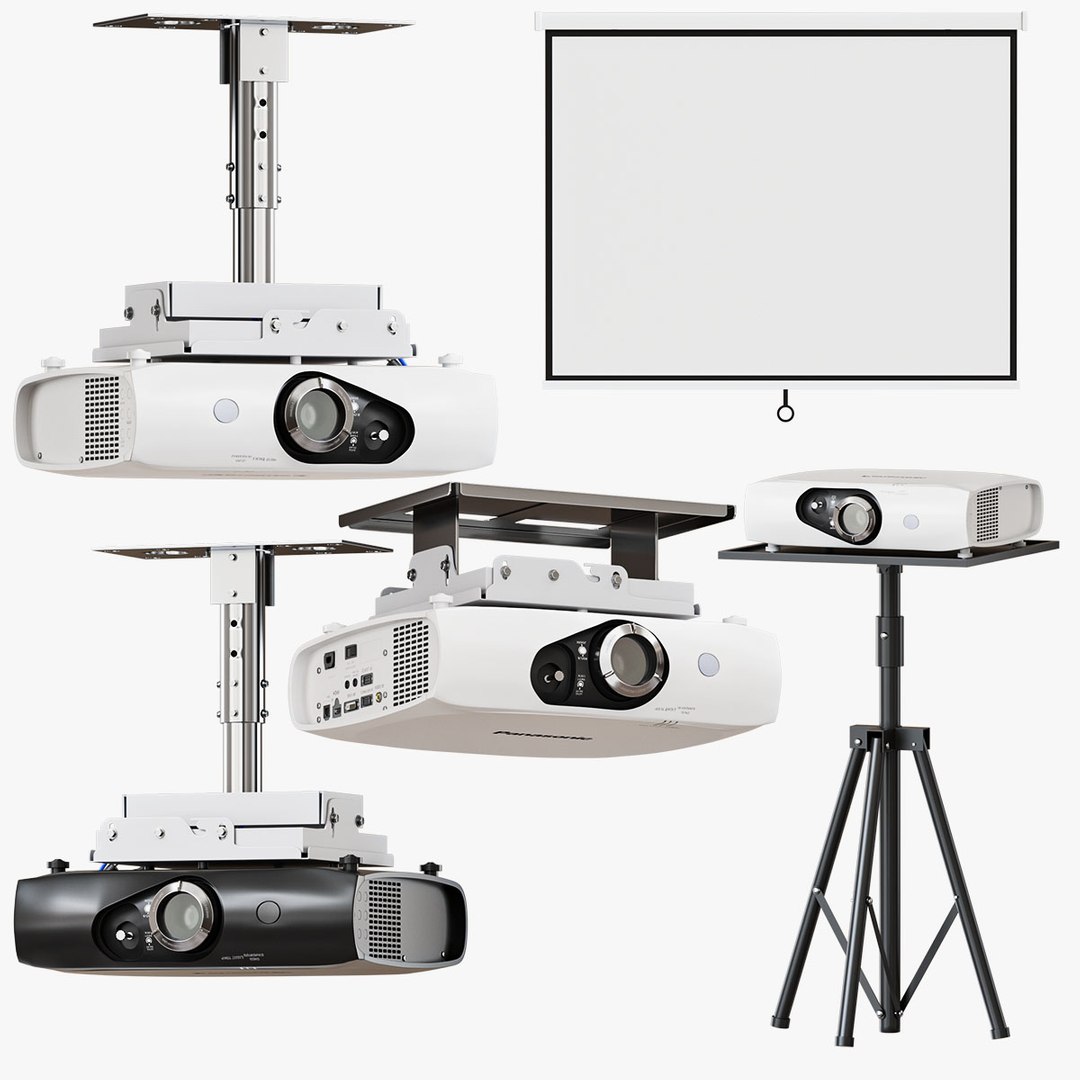 Panasonic Projector Set 3D model https://p.turbosquid.com/ts-thumb/lW/IFKBqE/DD/postturbo/jpg/1739290903/1920x1080/fit_q87/cd5aa996437ec1205001b24ab9803cee96b0f53a/postturbo.jpg