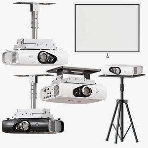Panasonic Projector Set 3D model