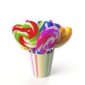 lollipop food candy 3D model
