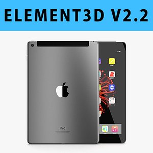 E3D - Apple iPad 9.7 Inch 2017 Cellular Space Grey 3D model