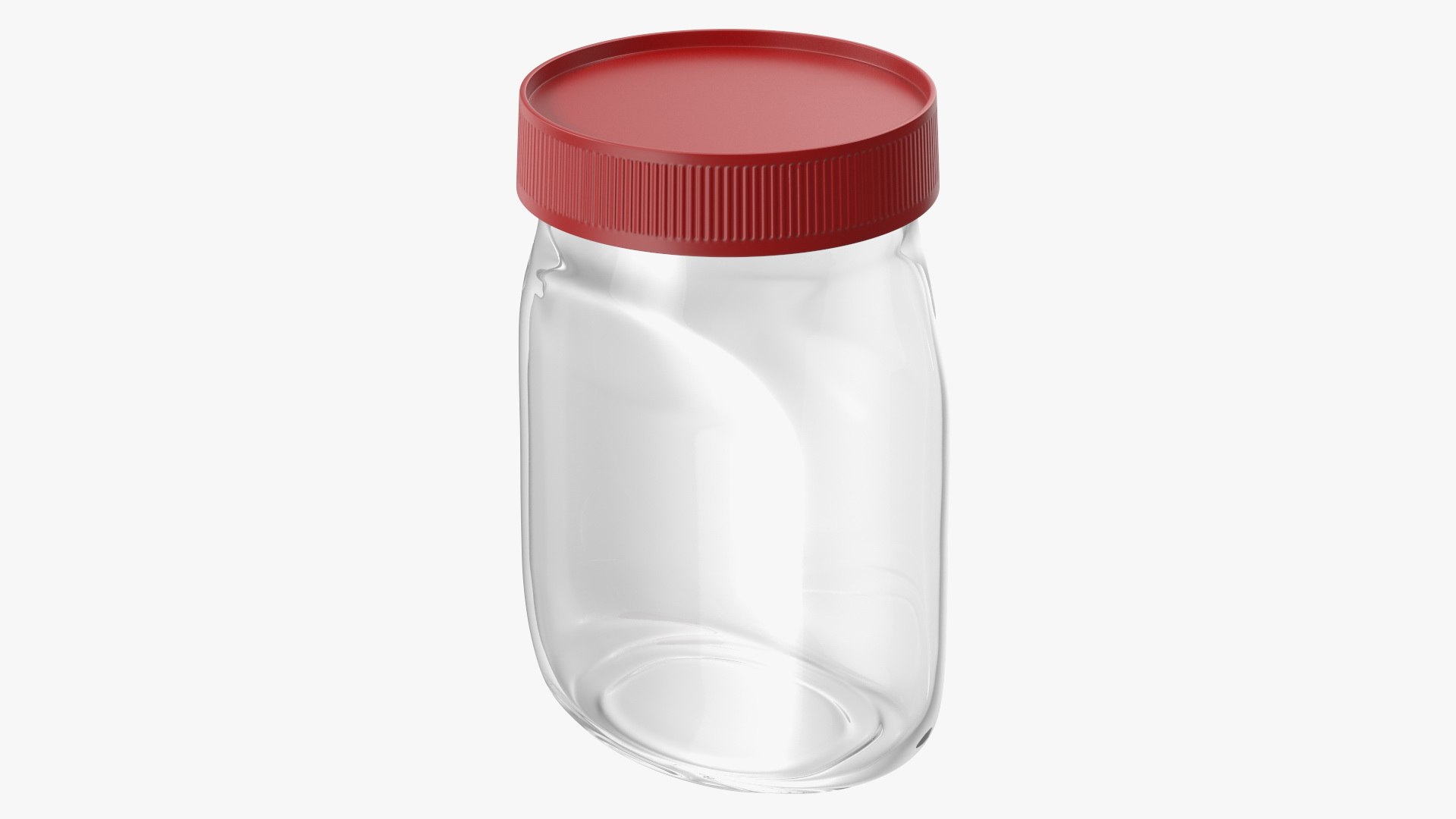 Empty Glass Pot 3D model preview