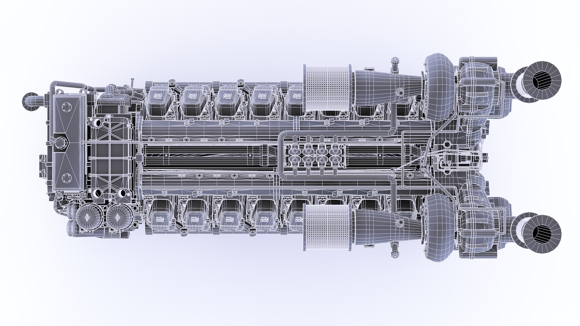 3D 16v4000 Mtu Marine Engine - TurboSquid 1365634