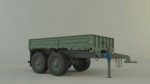 3D Military trailer