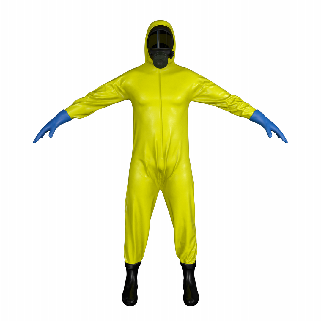 Fun World Hazmat Suit & Mask Costume, Yellow, Standard 