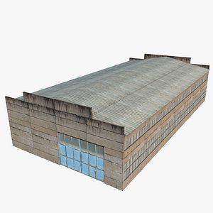 3d low-poly factory