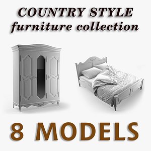 Country Style Furniture Collection 3D model