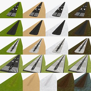 Old runway modules - Set 21 in 1 3D model