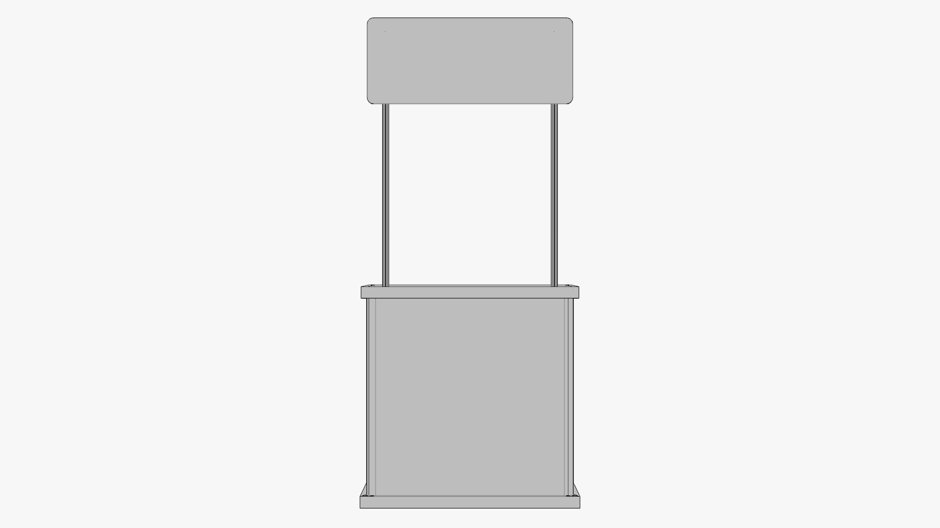 3D Basic Portable Stand Booth - Geometry Only No Textures No Materials model https://p.turbosquid.com/ts-thumb/lW/gzGJfa/fD/wireframesimage1/jpg/1750871845/1920x1080/fit_q87/0a878c940fc41e40fdab464e831c921e85ae8587/wireframesimage1.jpg