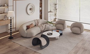 3D Modern living room