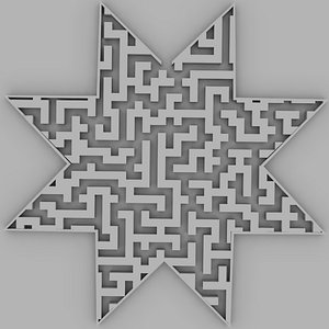 3ds max square labyrinth