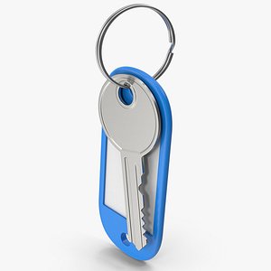 Hotel Room Key And Tag 3D model