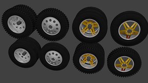 3dsmax truck wheels