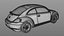Volkswagen Käfer 3D-Modell Oldtimer