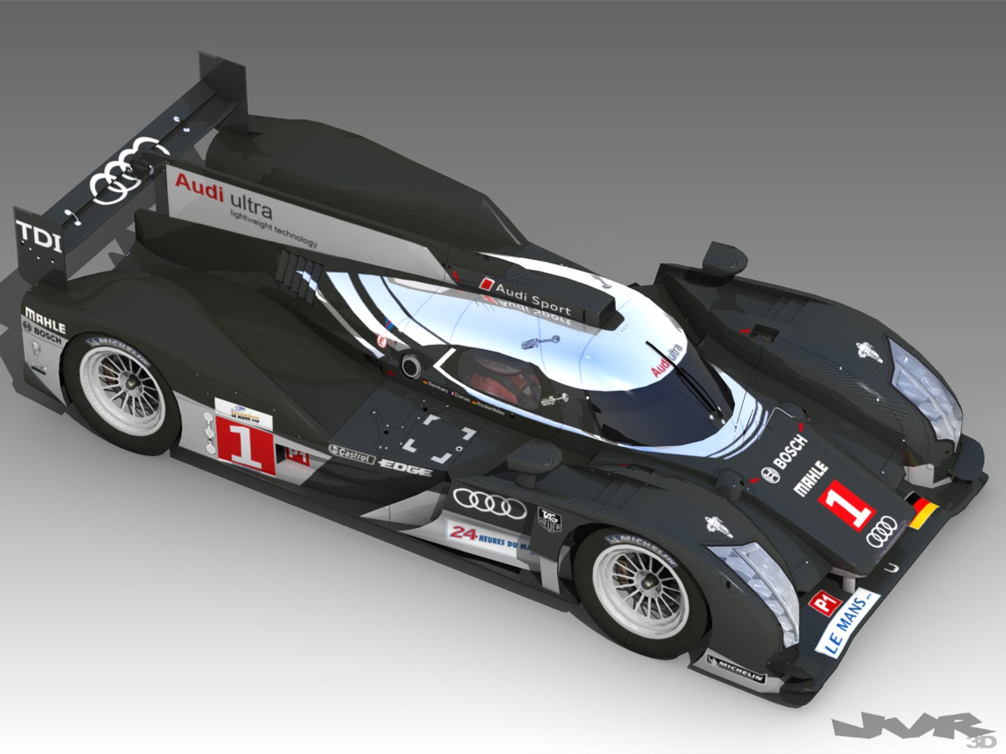3d Audi R18 Lemans 2011
