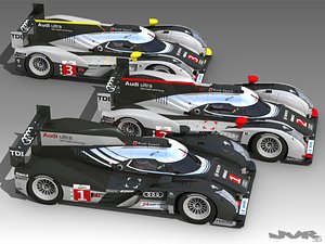 3d audi r18 lemans 2011