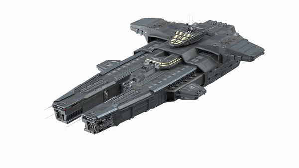 modelo 3d Portador de nave espacial futurista - TurboSquid 2220668
