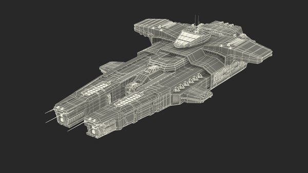 modelo 3d Portador de nave espacial futurista - TurboSquid 2220668