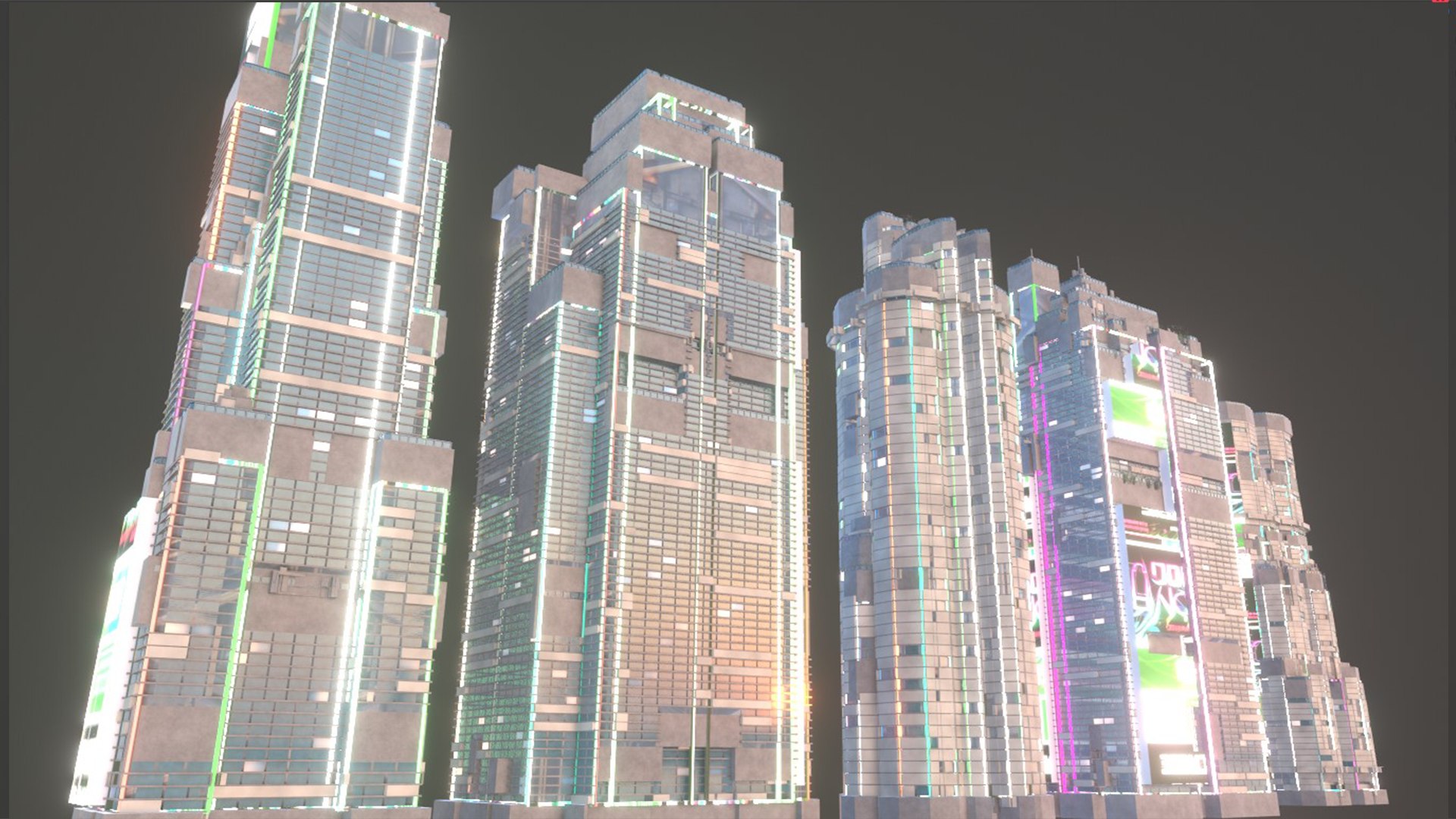 Photo inspiration: 3D Sci Fi Futuristic Cyberpunk Sci Fi City Building Skyscraper Photo Inspiration