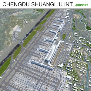 3D Chengdu Shuangliu International Airport model