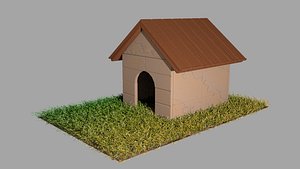 dog kennel doghouse 3d obj