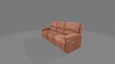 Modern Leather Reclining Sofa 3D Model Premium PBR Furniture
