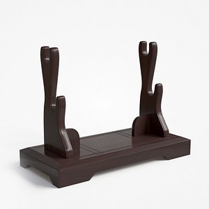 double sword stand 3d c4d