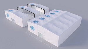 3D Storage tent - 24m X adjustable length - model