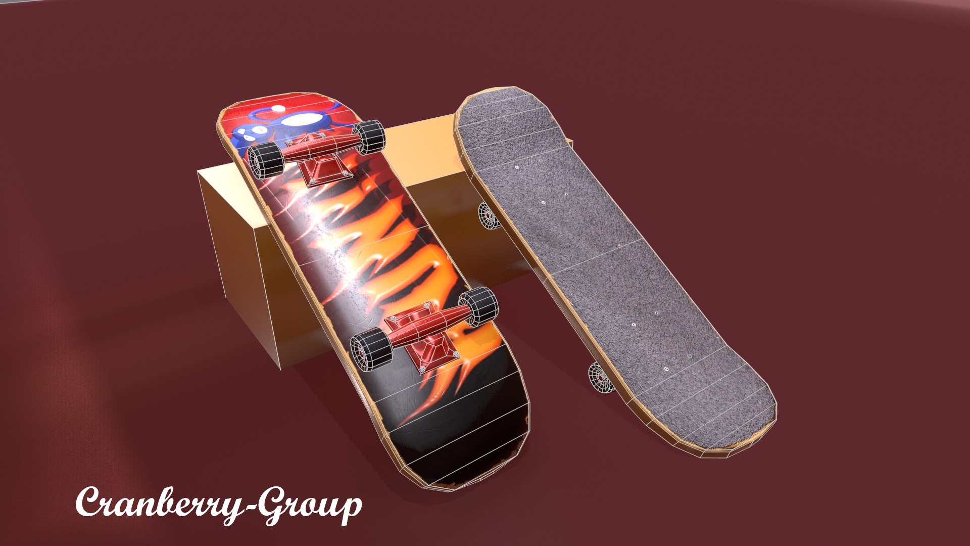 Cartoon Skateboard Lowpoly 3D Model TurboSquid 1319304
