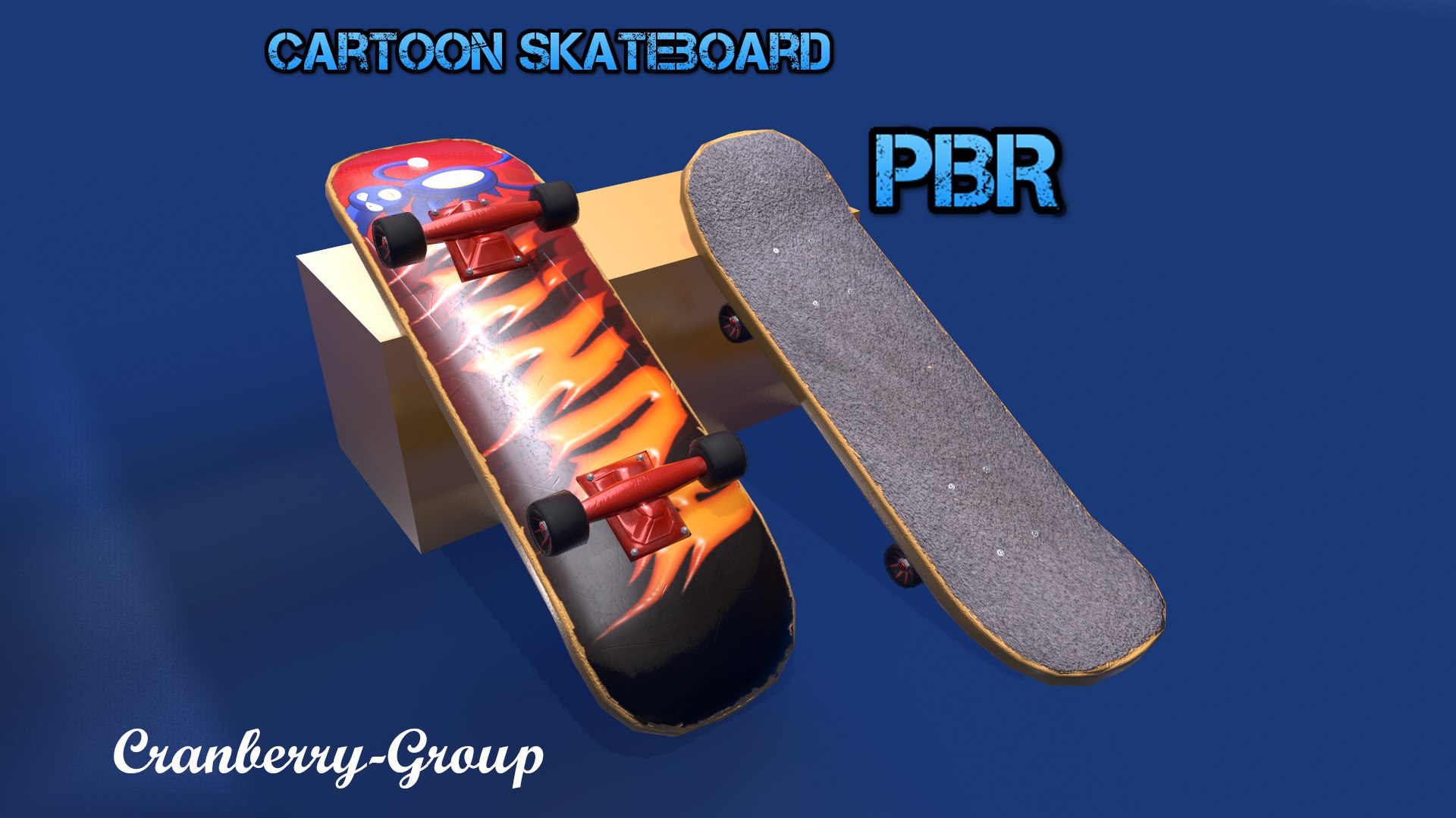 Cartoon Skateboard Lowpoly 3D Model TurboSquid 1319304