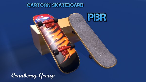 Cartoon skateboard low-poly 3D model - TurboSquid 1319304