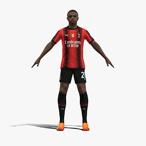 3D Rigged Pierre Kalulu AC Milan 2024 3D model