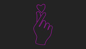 3D Heart Neon Sign 3D model