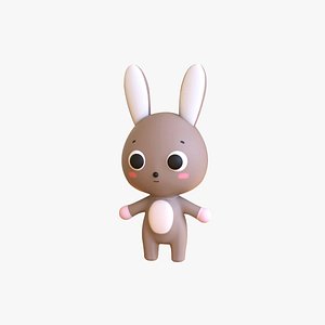 Cute Bunny Rabbit - Rigged and Animated 3D