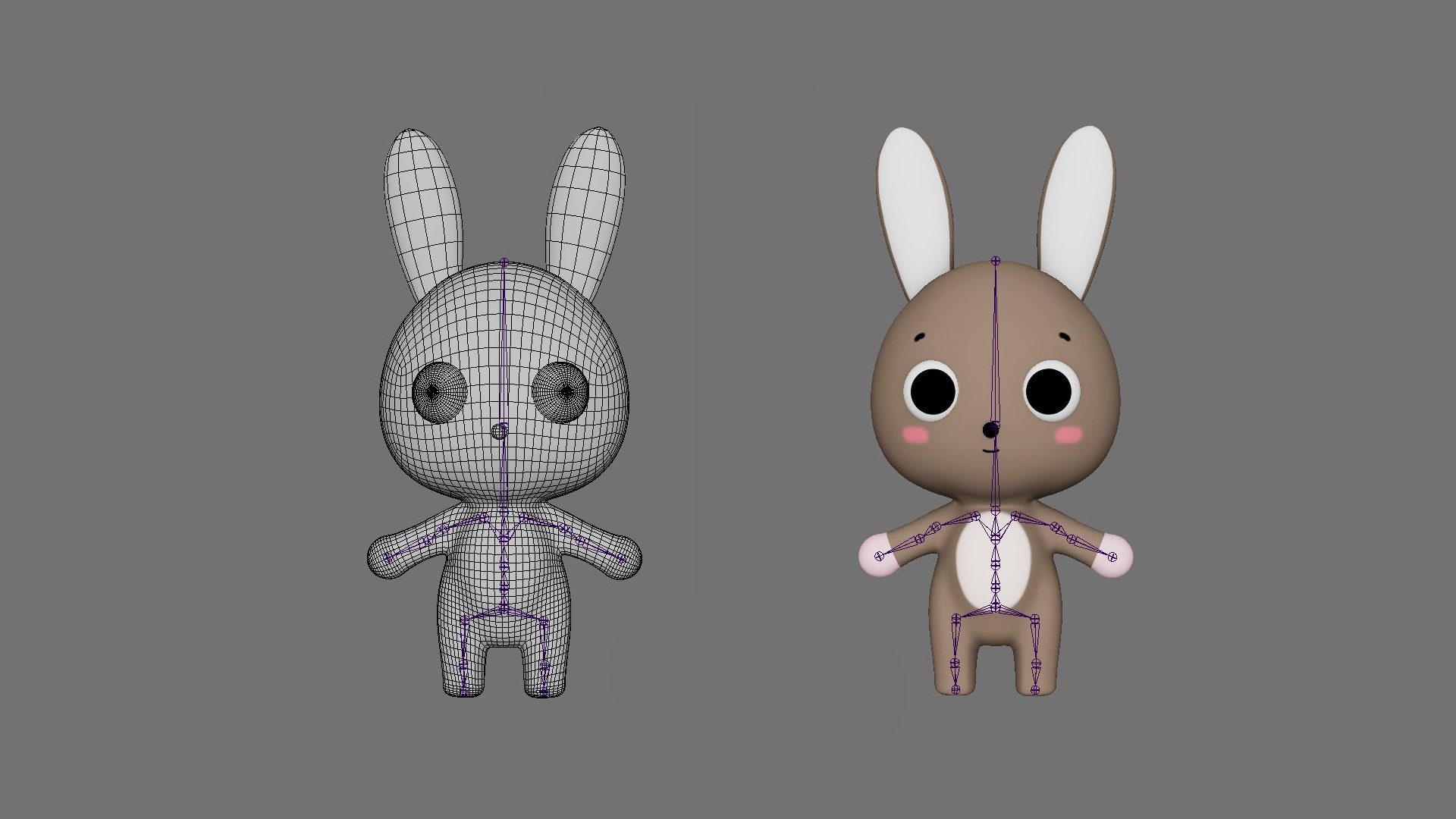 Cute Bunny Rabbit - Rigged And Animated 3D - TurboSquid 2381405