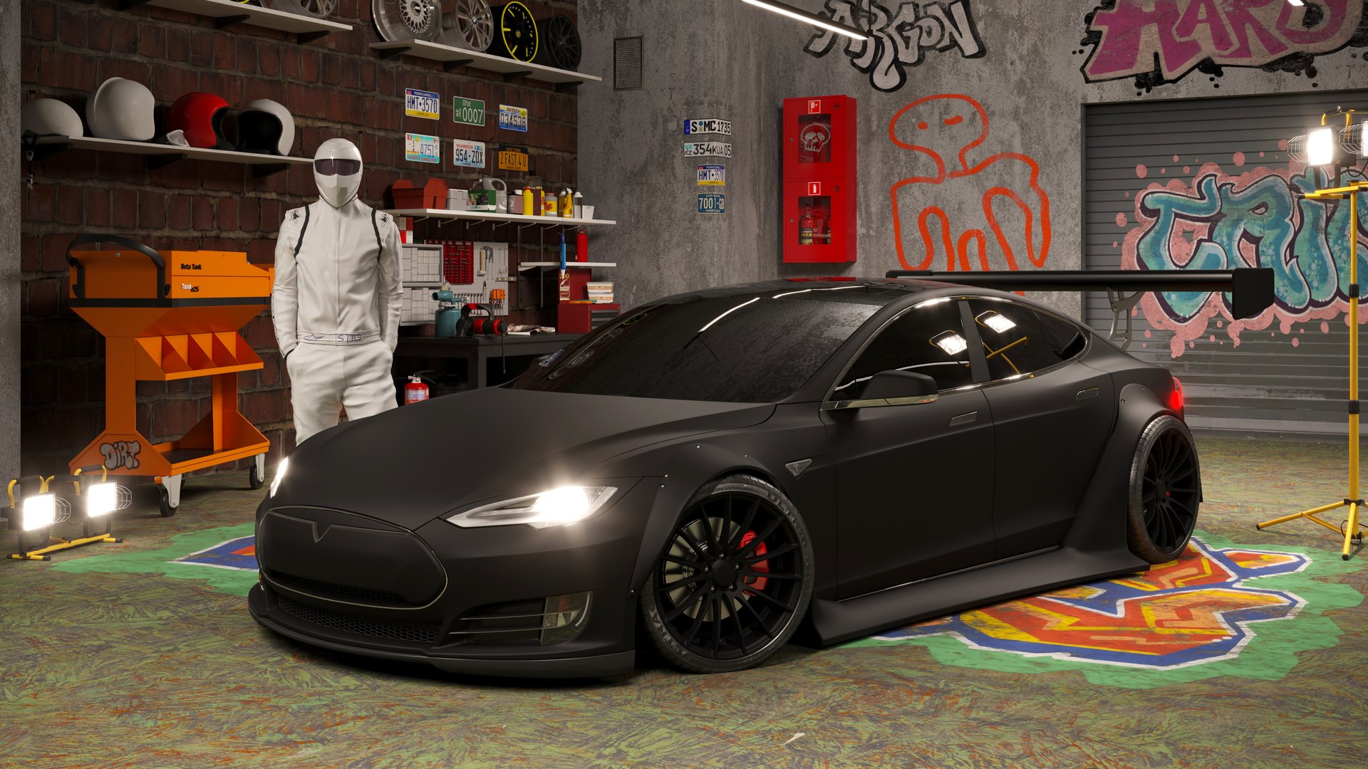 Tesla Model S Tuning 4 Colors Model Turbosquid 2175696