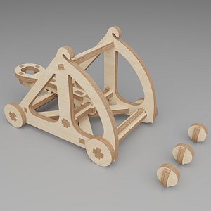 3D plywood wood constructor model