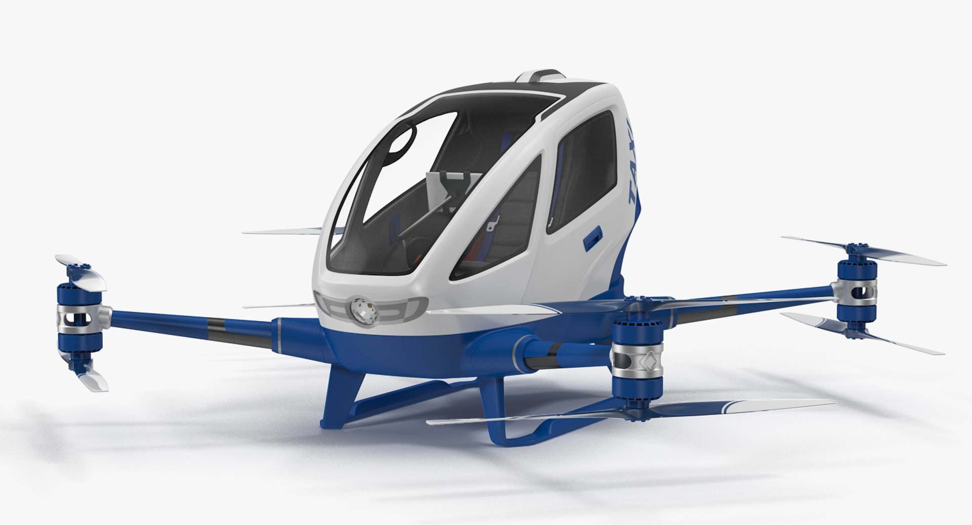 Drone Air Taxi Rigged 3D model preview